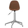vidaXL Chaise pivotante de bureau Marron Tissu