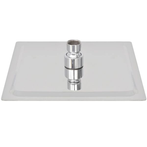 vidaXL T&ecirc;te de douche plongeante carr&eacute;e en acier inoxydable 20x20 cm