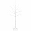 vidaXL Sapin de No&euml;l bouleau Blanc 22 x 22 x 120 cm Plastique 174 LED