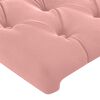 vidaXL Sommier &agrave; lattes de lit avec matelas Rose 100x200 cm Velours