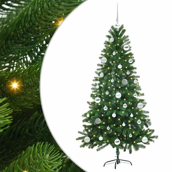 vidaXL Sapin de Noël avec 150 LED avec support Vert 150 cm PE
