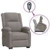 vidaXL Fauteuil de massage Taupe Tissu