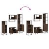 vidaXL Ensemble de meubles de salle de bain 4 pcs Ch&ecirc;ne marron