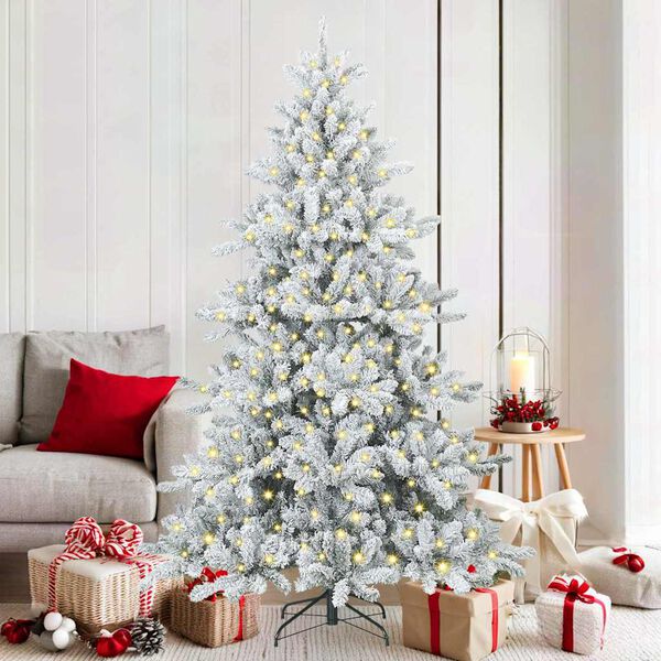 vidaXL Sapin de No&euml;l Artificiel &agrave; Branches Articul&eacute;es Blanc 180 cm