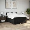 vidaXL Sommier &agrave; lattes de lit avec matelas Noir 160x200 cm Tissu