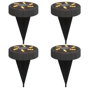 vidaXL Lampes solaires de sol et piquets de sol ext&eacute;rieur 4 pcs