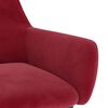 vidaXL Chaise &agrave; bascule Rouge bordeaux Velours