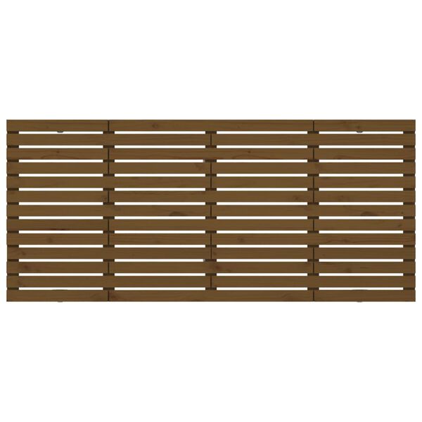 vidaXL T&ecirc;te de lit murale Marron miel 156x3x91,5 cm Bois massif de pin