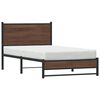 vidaXL Cadre de lit en métal sans matelas chêne marron 100x190 cm