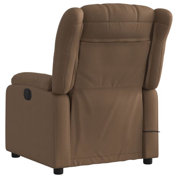 vidaXL Fauteuil de massage inclinable Marron Tissu