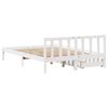 vidaXL Cadre de lit sans matelas blanc 140x200 cm bois de pin massif