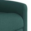 vidaXL Fauteuil inclinable de massage &eacute;lectrique Vert fonc&eacute; Tissu