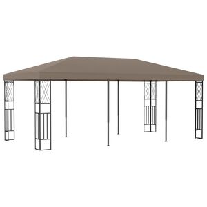 vidaXL Belv&eacute;d&egrave;re 6x3 m Taupe Tissu