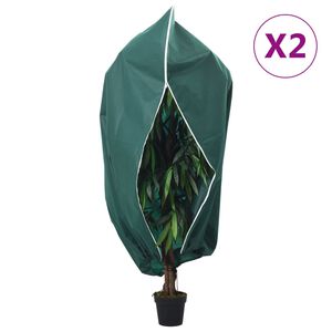 vidaXL Housses de protection pour plantes avec fermeture &eacute;clair 2 pcs