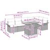 vidaXL Ensemble de canap&eacute; de jardin 7 pcs Beige Poly rotin