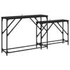 vidaXL Table console 2 pcs Ch&ecirc;ne noir 100 x 28 x 75 cm