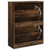 vidaXL Armoire &agrave; chaussures Ch&ecirc;ne fum&eacute; 63x24x81 cm Bois d'ing&eacute;nierie
