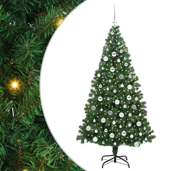 vidaXL Sapin de No&euml;l artificiel Vert 180 cm PVC, Acier et Plastique