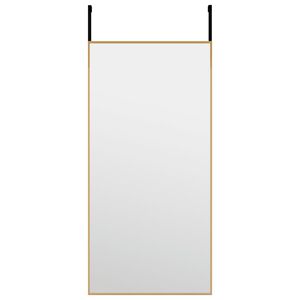 vidaXL Miroir de porte Dor&eacute; 30x60 cm Verre et aluminium