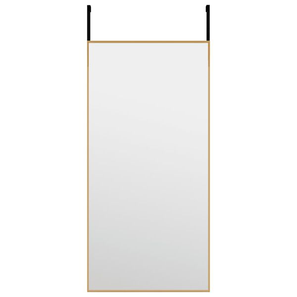 vidaXL Miroir de porte Doré 30x60 cm Verre et aluminium