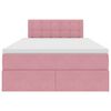 vidaXL Lit de Rangement avec matelas Rose 120 x 200 cm Velours