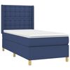 vidaXL Sommier &agrave; lattes de lit matelas et LED Bleu 90x190 cm Tissu