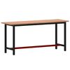 vidaXL &Eacute;tabli 180x55x81,5 cm bois massif de h&ecirc;tre et m&eacute;tal
