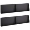 vidaXL Mur de sout&egrave;nement 4 pc 80 x 12 x 30 cm Acier Noir