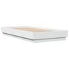 vidaXL Cadre de lit sans matelas avec lumi&egrave;res LED blanc 90x190 cm