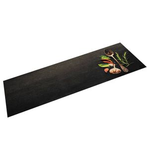 vidaXL Tapis de cuisine lavable impression d'&eacute;pices 45x150 cm velours