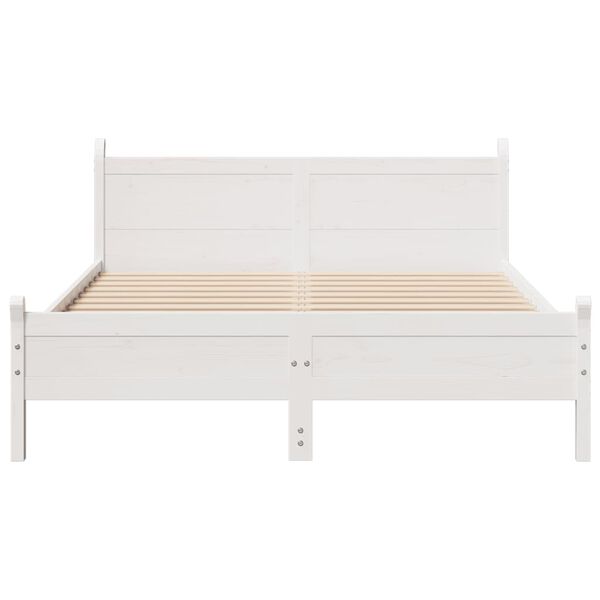 vidaXL Cadre de lit sans matelas blanc 120x190 cm bois de pin massif