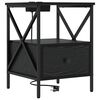 vidaXL Cabinet de chevet Ch&ecirc;ne noir 41,5 x 40,5 x 55 cm