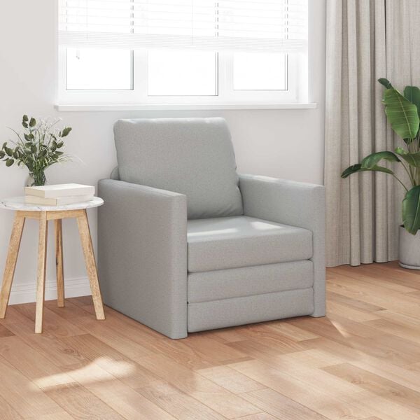 vidaXL Canap&eacute;-Lit 60cm Gris nuage tissu