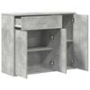 vidaXL Buffet Gris b&eacute;ton 88x30x70 cm Bois d'ing&eacute;nierie
