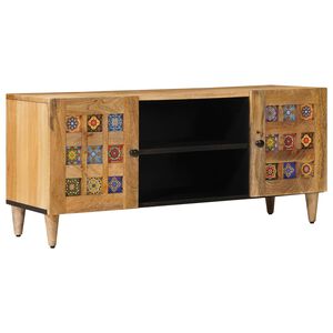 vidaXL Meuble TV Naturel 105 x 33 x 46 cm Bois de mangue massif