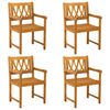 vidaXL Banc ext&eacute;rieur 4 pcs Naturel 56 x 55,5 x 90 cm