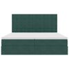 vidaXL Lit de Rangement avec matelas Vert fonc&eacute; 180 x 200 cm Velours