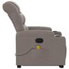 vidaXL Fauteuil inclinable de massage Taupe Tissu