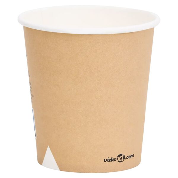 vidaXL Tasses &agrave; caf&eacute; en papier 200 ml 250 pcs Marron