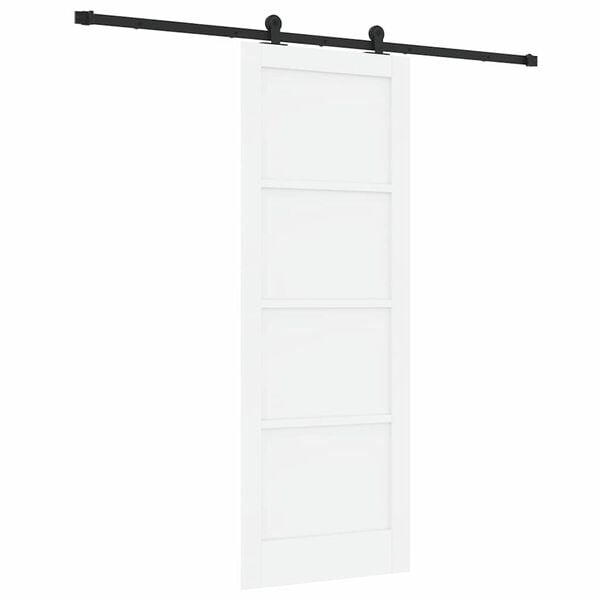 vidaXL Porte coulissante ORKDAL Blanc 78 x 211 cm Pin massif