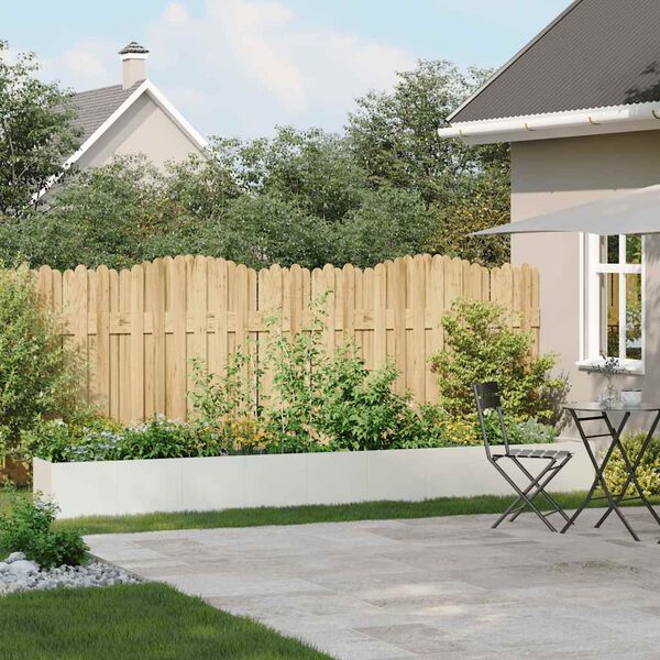 vidaXL Jardinière blanc 360x40x40 cm acier laminé à froid