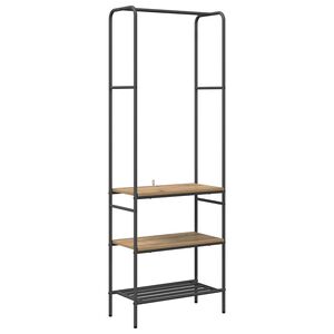 vidaXL Porte-v&ecirc;tements Ch&ecirc;ne artisanal 60 x 30 x 171 cm