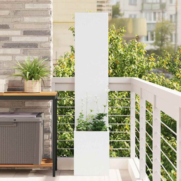 vidaXL Écran de confidentialité de jardin Fretwork Blanc 32 x 140 cm