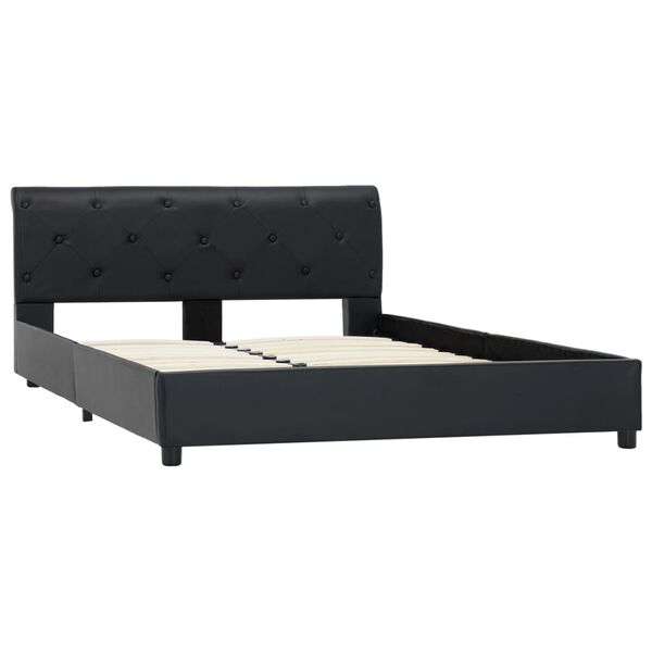 vidaXL Cadre de lit sans matelas noir similicuir 120x200 cm