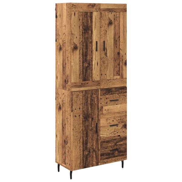 vidaXL Haut Armoire avec tiroir 2 pcs Bois ancien Bois d'ing&eacute;nierie