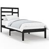 vidaXL Cadre de lit sans matelas noir bois massif 100x200 cm