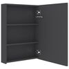 vidaXL Armoire de salle de bain à miroir LED gris brillant 50x13x70 cm