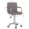 vidaXL Chaise pivotante de bureau Taupe Tissu