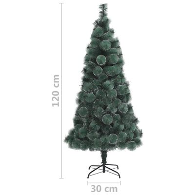 vidaXL Sapin de Noël artificiel avec support Vert 120 cm PET