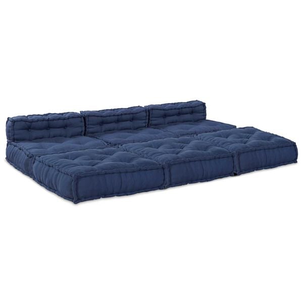 vidaXL Canapé modulaire 4 pcs Indigo tissu
